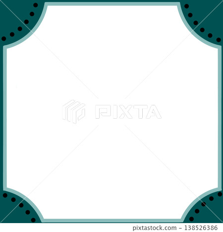 Stylish frame illustration (green / polka dots / natural / calming) Stylish frame illustration (green / polka dots / natural / calming) 138526386