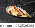 Sushi roll with creamy sauce and salmon roe 138526392