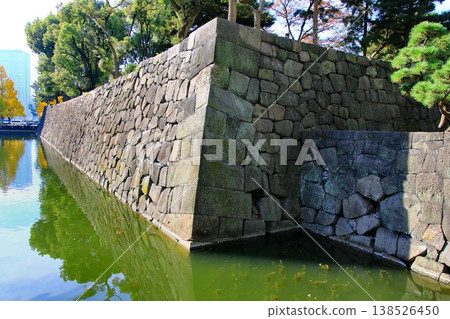 Looking out at the streetscape that was called "Little London"... the stone walls of the Wadakura moat of Edo Castle. Looking out at the streetscape that was called "Little London"... the stone walls of the Wadakura moat of Edo Castle. 138526450