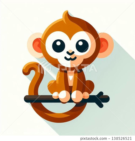 flat icon on theme evil animal cartoon monkey flat icon on theme evil animal cartoon monkey 138526521