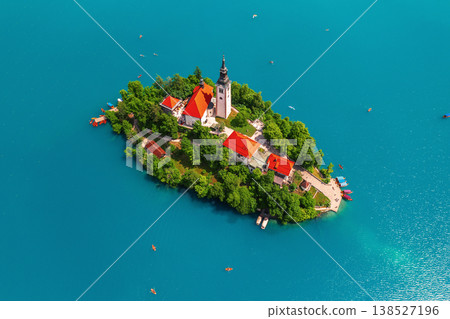 Lake Bled, Slovenia, seasonal spring travel background Lake Bled, Slovenia, seasonal spring travel background 138527196