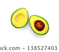 白色背景上的酪梨圖片。 138527403