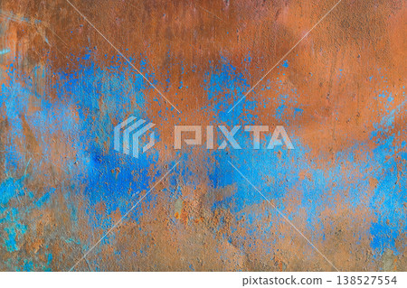 Old rusty metal rust steel brown texture peeling blue paint surface background Old rusty metal rust steel brown texture peeling blue paint surface background 138527554