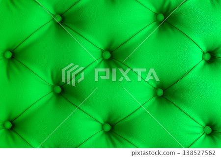 Green natural leather sofa upholstery pattern button classic texture luxury background Green natural leather sofa upholstery pattern button classic texture luxury background 138527562