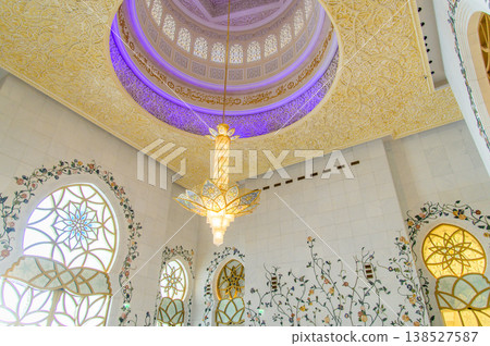 The very beautiful interior of the Sheikh Zayed Grand Mosque in Abu Dhabi 138527587