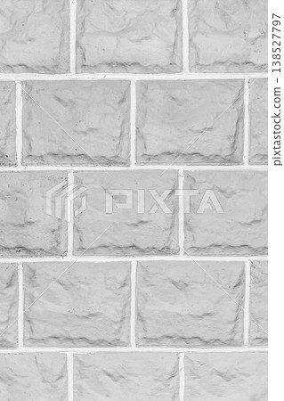 Grey paint brickwork brick abstract decorative pattern structure blocks wall texture background gray 138527797
