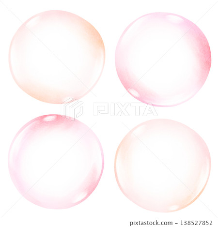 肥皂泡插圖（粉紅色） 138527852