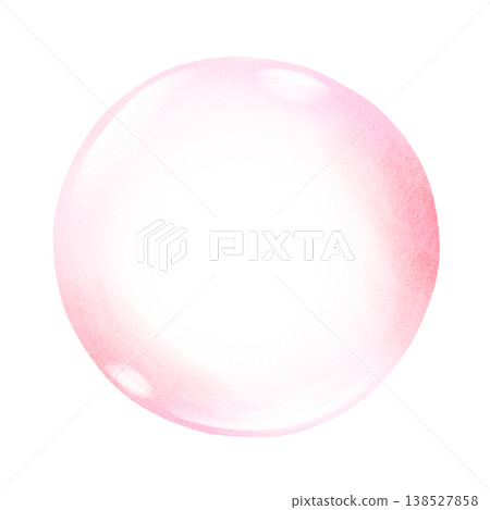 肥皂泡插圖（粉紅色） 138527858