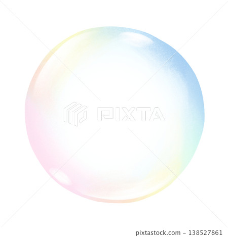 手繪風格的肥皂泡 138527861