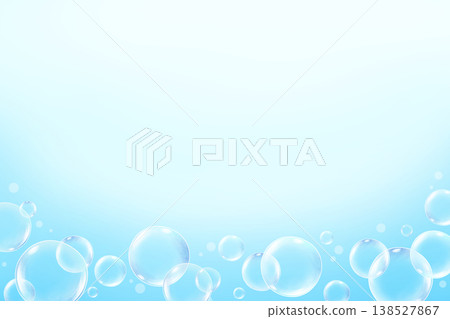 Bubble background, light blue Bubble background, light blue 138527867