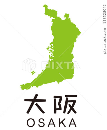 大阪地圖圖示 - 旅遊景點插圖素材 大阪地圖圖示 - 旅遊景點插圖素材 138528042
