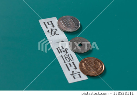 日圓疲軟,匯率約160日圓。 日圓疲軟,匯率約160日圓。 138528111