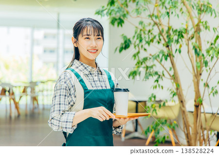 咖啡館,女性,兼職工作 咖啡館,女性,兼職工作 138528224