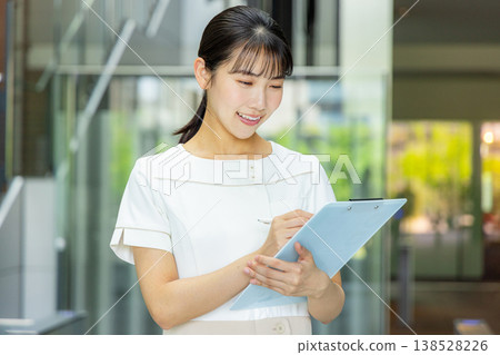 Young woman, receptionist, beauty image 138528226