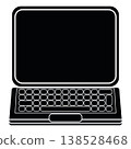 laptop Silhouette icon Vector illustration isolated on white background 138528468