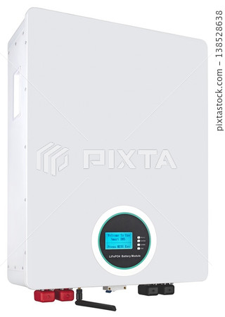 Home energy storage system for solar panels, on a white background with a drop Home energy storage system for solar panels, on a white background with a drop 138528638