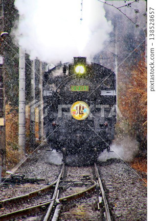 A powerful run through the snow-covered Kinugawa River... [SL Daiki] C11123 138528657