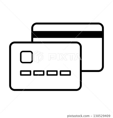 Credit card icon_vector illustration 138529409