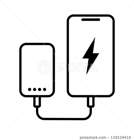Mobile battery and smartphone icon_vector illustration 138529410