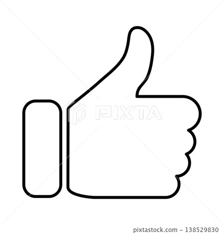 Hand sign: Simple icon illustration of "good" 001 138529830