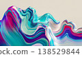 Vibrant 3D abstract fluid art with thick paint swirls and holographic waves, creative liquid texture in magenta, teal and pink colors, modern dopamine design This is AI-generated item 138529844