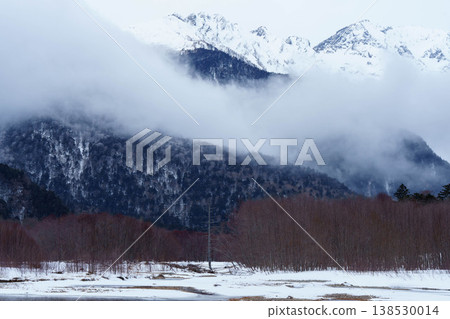【上高地】冬季從上高地看到的穗高山脈_02 138530014