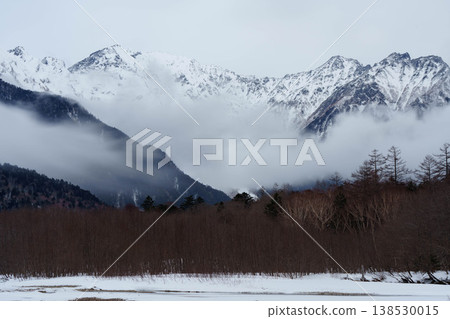 【上高地】冬季從上高地看到的穗高山脈_03 138530015