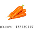 Carrot isolated on white background. Group of fresh whole carrots. 138530115