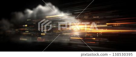 Dynamic 3D Holographic Projection of a Cloud Business Ecosystem in Modern Technology Dynamic 3D Holographic Projection of a Cloud Business Ecosystem in Modern Technology 138530395