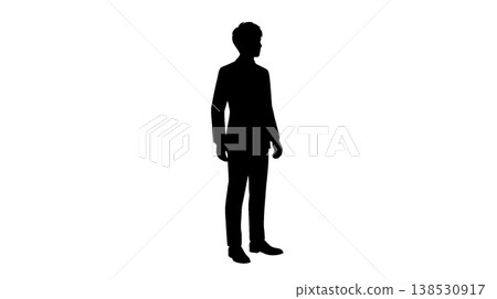 身穿西裝的男士剪影 138530917