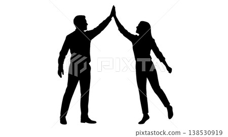 高觸感的男性和女性剪影 高觸感的男性和女性剪影 138530919