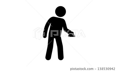 Icon of a person operating a computer mouse Icon of a person operating a computer mouse 138530942