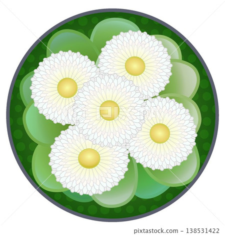 雛菊插圖,圓形背景 雛菊插圖,圓形背景 138531422