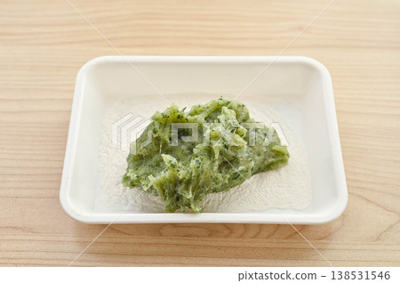 Mugwort to mix into glutinous rice flour for making kusa mochi (mugwort rice cakes). Mugwort to mix into glutinous rice flour for making kusa mochi (mugwort rice cakes). 138531546