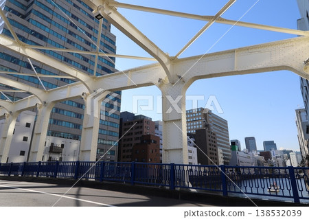 Toyomi Bridge (Chuo Ward, Tokyo) and Nihonbashi River 138532039