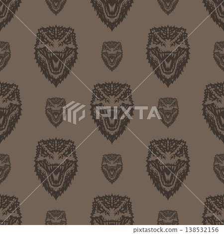 Vector pattern tribal dinosaur logo Vector pattern tribal dinosaur logo 138532156