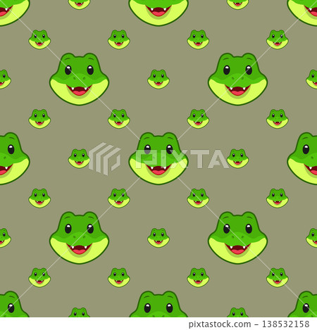 Vector seamless crocodile pattern Vector seamless crocodile pattern 138532158