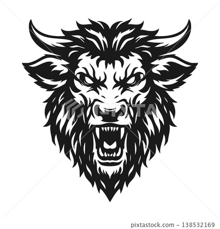 Vector tribal cow logo 138532169