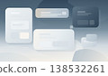 Modern abstract UI background with floating rounded elements soft gradient tones and clean minimal composition for professional digital interface applications 138532261