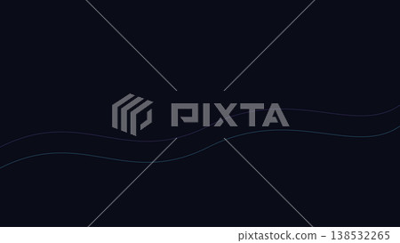 Abstract dark background with flowing wave lines minimal glowing curves futuristic technology style for modern branding digital design and presentation 138532265