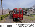 The Kotokoto Train of the Heisei Chikuhō Railway and Cherry Blossoms 138532369