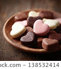 many colorful heart shaped chocolate sweets, generative ai 138532414