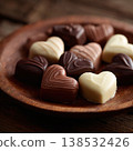 many colorful heart shaped chocolate sweets, generative ai 138532426