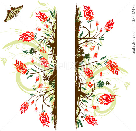 Flower frame 138532483