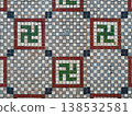 Mosaic floor with a large representation of the 138532581