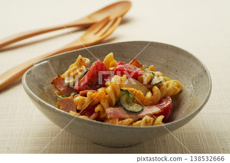 Colorful Macaroni Salad (Fusilli) Colorful Macaroni Salad (Fusilli) 138532666