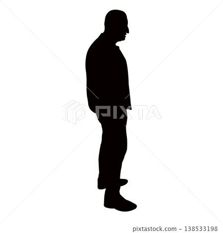 a man body silhouette vector a man body silhouette vector 138533198