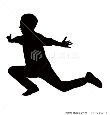 a boy body silhouette vector a boy body silhouette vector 138533204
