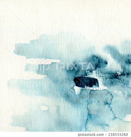 Dark blue watercolor texture, upper left space Dark blue watercolor texture, upper left space 138533260