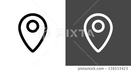 Simple map pin icon illustration Simple map pin icon illustration 138533423